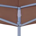 vidaXL Strecha na párty stan 4,5x3 m, hnedá 270 g/m²