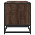 vidaXL TV skrinka hnedý dub 100x35x41 cm kompozitné drevo a kov