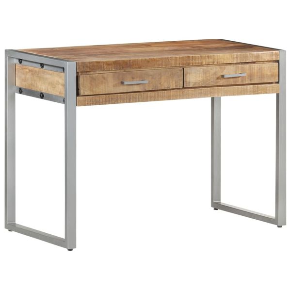 vidaXL Stôl 108x50x75 cm surové mangové drevo