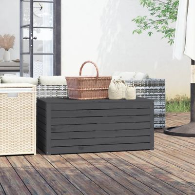 vidaXL Záhradný box sivý 101x50,5x46,5 cm masívna borovica