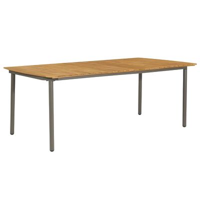 vidaXL Záhradný stôl 200x100x72 cm, akáciový masív a oceľ