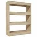 vidaXL Skriňa na knihy dub sonoma 80x30x103 cm spracované drevo