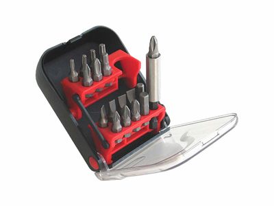 Hroty, sada 18ks, magnetický držák hrotů z nerez oceli, CrMoV EXTOL-PREMIUM