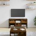 vidaXL TV skrinka 100 x 36 x 49,5 cm Dymová dub Kompozitné drevo
