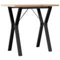 vidaXL Jedálenský stolík v tvare Y 80x50x75,5 cm borovica a oceľ