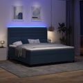 vidaXL LED box s pružinami s matracmi Modrá 180 x 200 cm látka