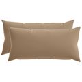 vidaXL Poťah na podložku 2 ks HEERLEN Sivohnedá 40 x 80 cm Polyester