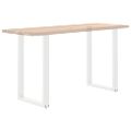 vidaXL Nohy barového stola v tvare U, 2 ks, biele, 60 x (90-91) cm, oceľové