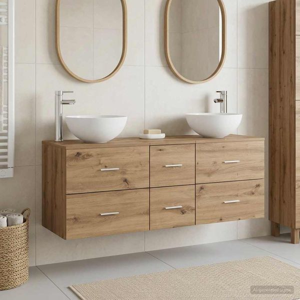 vidaXL Set kabinetov do kúpeľne 3 ks Dub artisan 49,5 x 41 x 64,5 cm