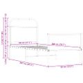 vidaXL Posteľný rám bez matraca 80x200 cm hnedý dub kompozitné drevo