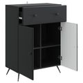 vidaXL Servírovacia skriňa Čierna 66 x 34,5 x 90 cm Kompozitné drevo