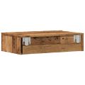 vidaXL TV skrinka s LED svetlami staré drevo 60x35x15,5 cm