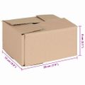 vidaXL Skladací box s úložiskom 50 ks Prírodná 20 x 15 x 10 cm Kartón