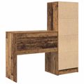 vidaXL Stôl Staré drevo 125,5 x 40 x 127 cm 2 ks