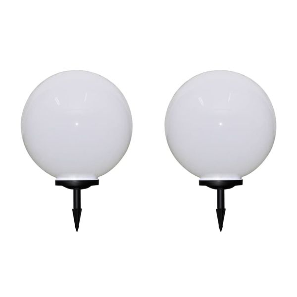 vidaXL Vonkajšie LED lampy k chodníku so špicatým hrotom 2 ks 50 cm