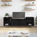 vidaXL TV skrinka čierna 160x35x55 cm spracované drevo