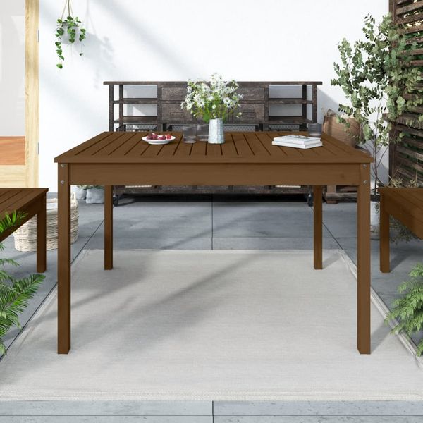 vidaXL Záhradný stolík medovohnedý 121x82,5x76 cm borovicový masív