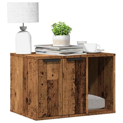 vidaXL Uzavretý box na stelivo staré drevo 60x40x40cm kompozitné drevo