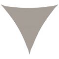 vidaXL Slnečná plachta 160 g/m² trojuholníková svetlosivá 5x5x5 m HDPE