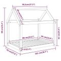 vidaXL Posteľ pre psa 101x70x90 cm borovicový masív