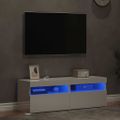 vidaXL TV skrinky s LED svetlami 2 ks lesklé biele 60x35x40 cm