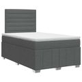 vidaXL Posteľ boxspring s matracom Tmavosivá 120 x 190 cm Látka