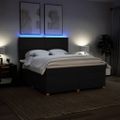 vidaXL Posteľný rám boxspring s matracom čierny 180x200 cm látka