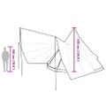 vidaXL Tipi stan so strechou Šedá a oranžová 510 x 690 x 330 cm taft
