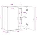 vidaXL Komody 2 ks betónovosivé 79x38x80 cm kompozitné drevo