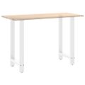 vidaXL Nohy barového stola, biele, 2 ks, 40 x (90-91) cm, oceľové