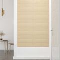 vidaXL Nástenné panely 12 ks krémové 60x15 cm látkové 1,08 m²