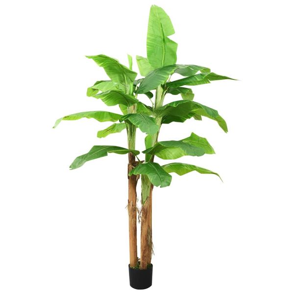vidaXL Umelý banánovník s kvetináčom 300 cm zelený