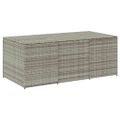 vidaXL Záhradný úložný box sivý 180x90x70 cm polyratanový