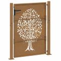 vidaXL Záhradná brána 100x125 cm z kortenovej ocele, dizajn stromu