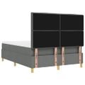 vidaXL Posteľ s pružinovým rámom Tmavo šedá 200 x 140 cm látka