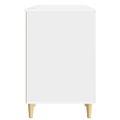 vidaXL Stôl Biela s vysokým leskom 142,5 x 50 x 75 cm Kompozitné drevo