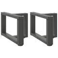 vidaXL Nohy konferenčného stolíka v tvare T, 2 ks, antracitové, 50x25x(30-31) cm, oceľ