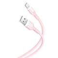 Kábel XO NB212 USB - USB-C 1,0 m 2,1A ružový