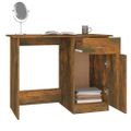 vidaXL Stôl dymový dub 100x50x76 cm spracované drevo