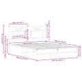 vidaXL Posteľný rám bez matraca dymový dub 140x190 cm kompozitné drevo