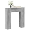 vidaXL Rám krbu Sivý Sonoma 102 x 20 x 102 cm Kompozitné drevo