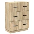 vidaXL Zásuvkový kabinet Dub sonoma 66 x 34,5 x 87 cm Kompozitné drevo