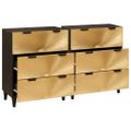 vidaXL Komoda set 2 ks 120 x 33 x 75 cm Masívne mango drevo