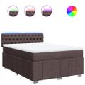 vidaXL Boxspring posteľ s matracom tmavohnedá 160x200 cm látka