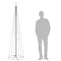 vidaXL Vianočný stromček, kužeľ, 136 LED, modré svetlo 70x240 cm