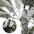 vidaXL Umelý výklopný vianočný stromček so snehovými vločkami 300 cm