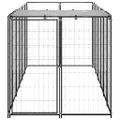 vidaXL Koterec pre psa čierny 330x110x110 cm oceľ