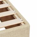 vidaXL Posteľ boxspring s matracom Krémová 80 x 200 cm Látka