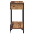 vidaXL Konzolový stôl Staré drevo 75 x 34,5 x 75 cm Kompozitné drevo