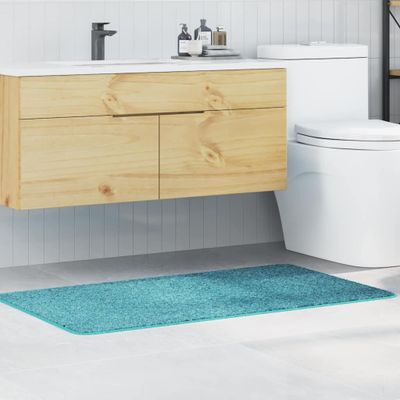 vidaXL Protišmyková kúpeľňová podložka Tyrkysová 70 x 120 cm PP